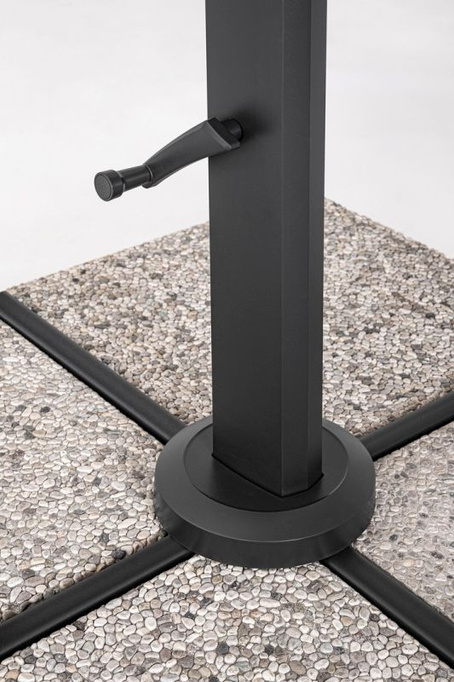 Parasol ogrodowy 3m x 3m BOLZANO Arrito aluminium szary