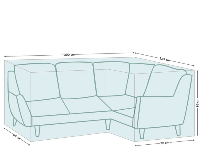 Pokrowiec Bolzano na narożnik ogrodowy 300/255x90x95 cm