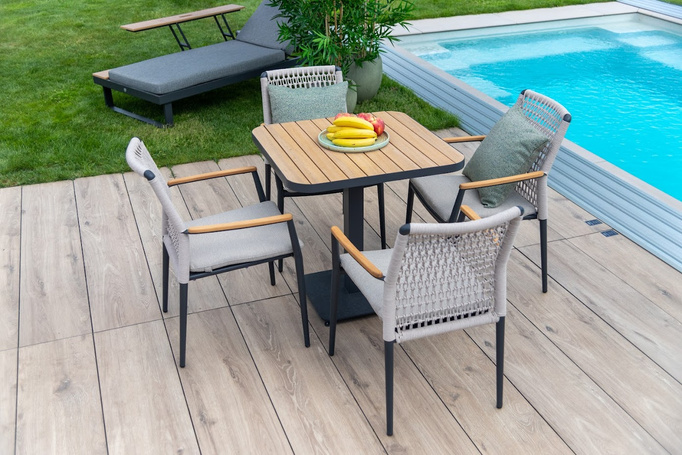 Zetaw ogrodowy  BOLZANO Bolonia&Mortaio aluminium antracyt beż