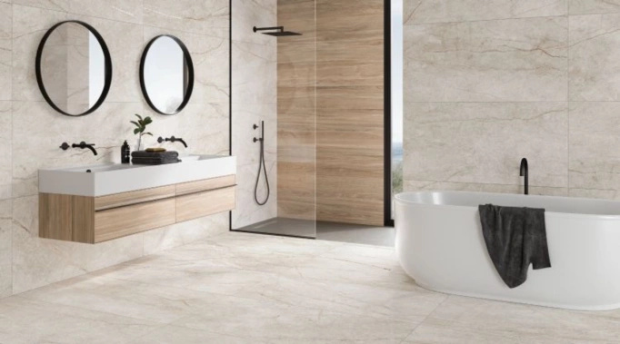 Płytka ścienno-podłogowa 120x120 mat imitacja kamienia beżowy