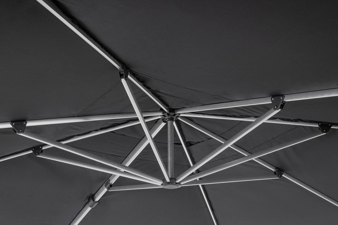 Parasol ogrodowy 4m x 4m BOLZANO Arrito aluminium antracyt