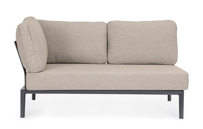 Sofa narożnikowa BOLZANO Giacomo aluminium beż/antracyt