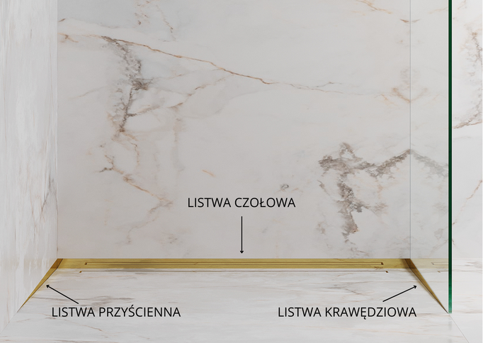 Podfrungový pás 120 cm GPS3 SX vlevo 31650 - Glass Profiles GPS3/ - AISI 304 Profily z nerezové oceli