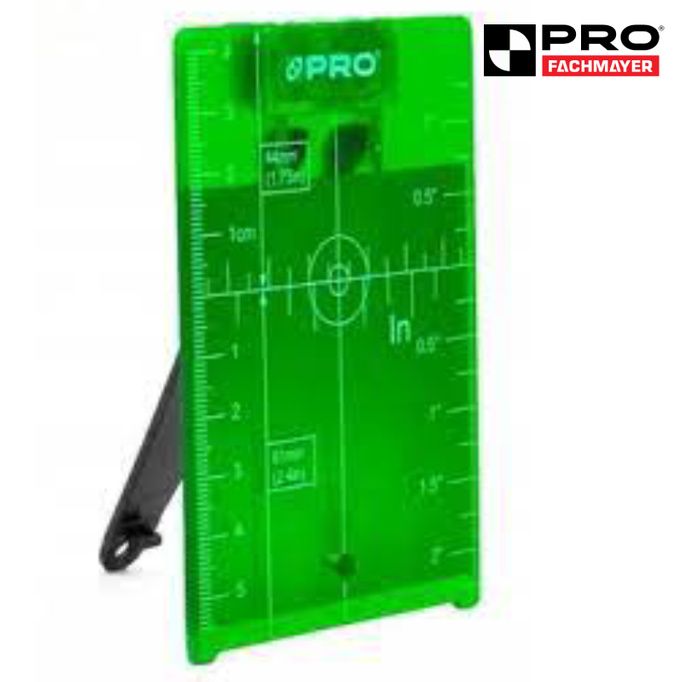Tarcza celownicza wiązki lasera PRO-LA126 LT-G105 z podpórką i magnesem do laserów zielonych