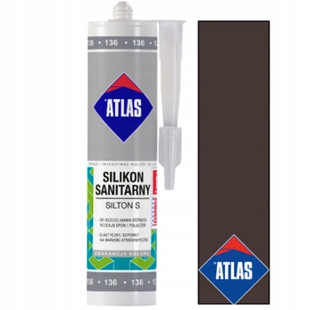 ATLAS SILIKON SILTON SANITARNY CIEMNE WENGE 124 280ml