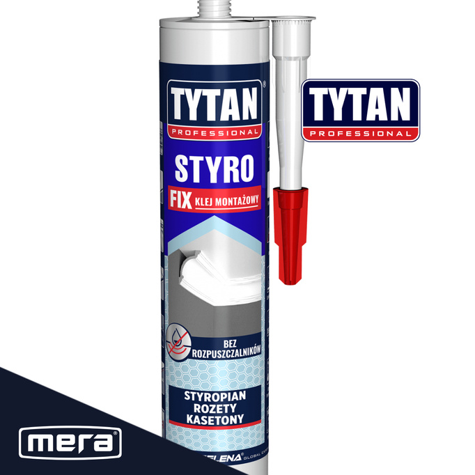 Tytan klej montażowy STYRO FIX do styropianu biały 290 ml