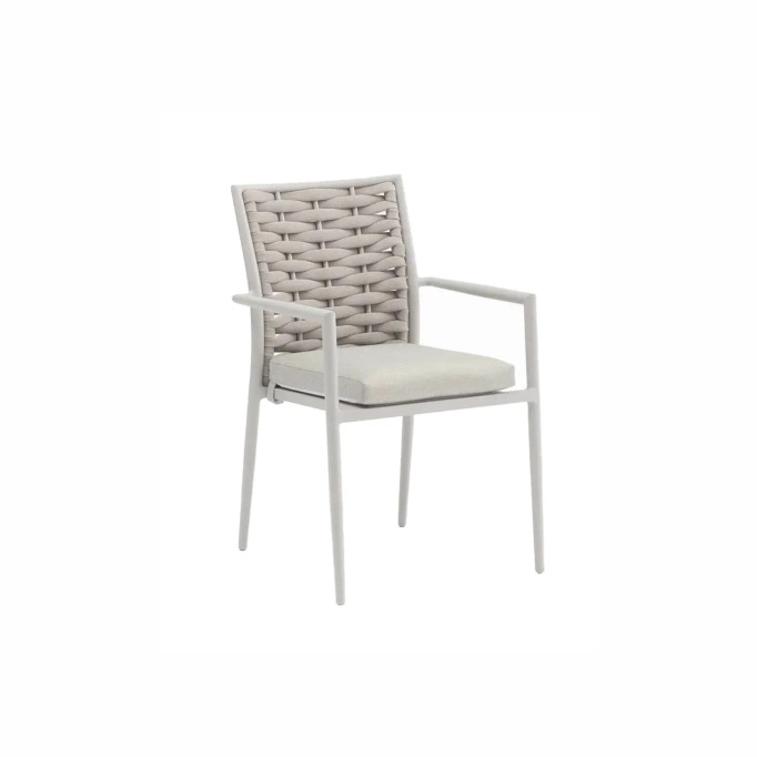 Krzesło ogrodowe LOOP 58x55x143cm beżowe aluminium