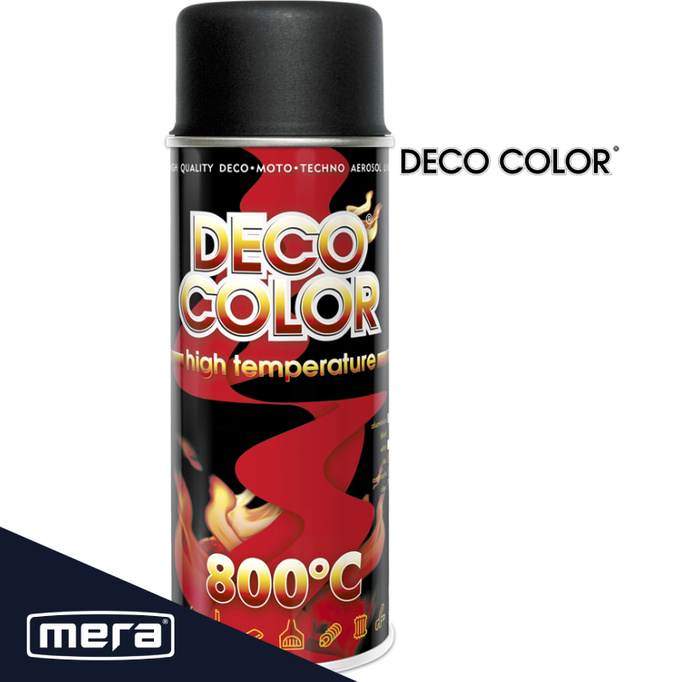 Spray Deco Color HIGH TEMPERATURE Czarny 400ml do 300°C