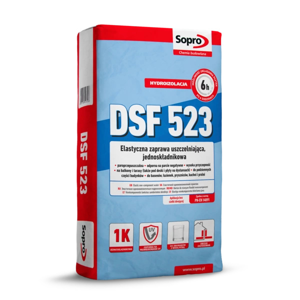 Sopro DSF 523 Elastyczna zaprawa uszczelniająca jednoskładnikowa 20kg