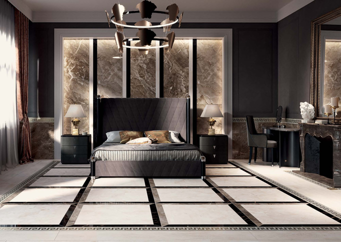 Versace Eterno White-Wall-Pogowa Mat 80x80 Patchwork Beige Patchwork