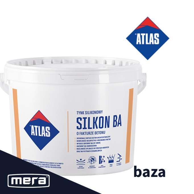 SILKON BA Atlas - Baza tynku silikonowego o fakturze betonu 20kg