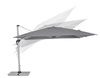 Parasol ogrodowy 400x400cm BOLZANO Ibis aluminium szary