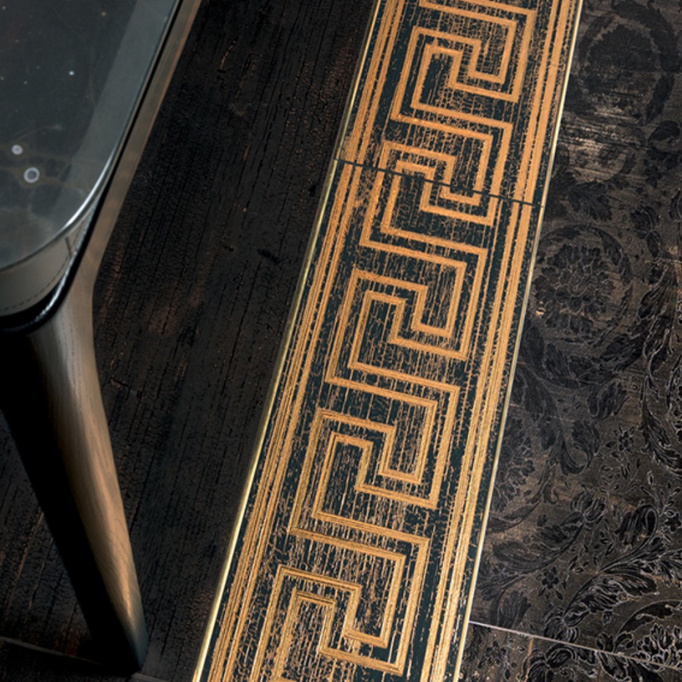 Płytka Versace Eterno Carbon mat 26,5x180 10mm drewnopodobna czarny