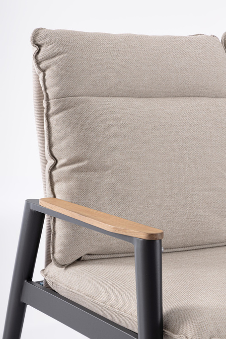 Sofa 3 osobowa BOLZANO Massimo aluminium beż | antracyt