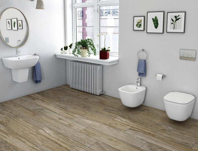 Rakovina jeden bidet visící skryté upevření bílé lesk el08awha / onbi00005.