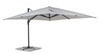 Parasol ogrodowy 400x400cm BOLZANO Ibis aluminium jasny szary