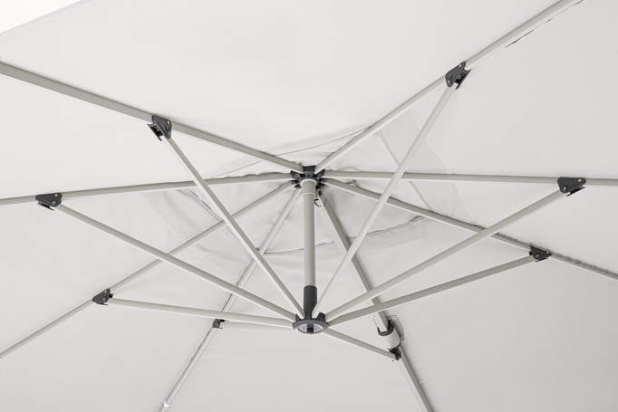 Parasol ogrodowy 3m x 4m BOLZANO Santorino aluminium szary