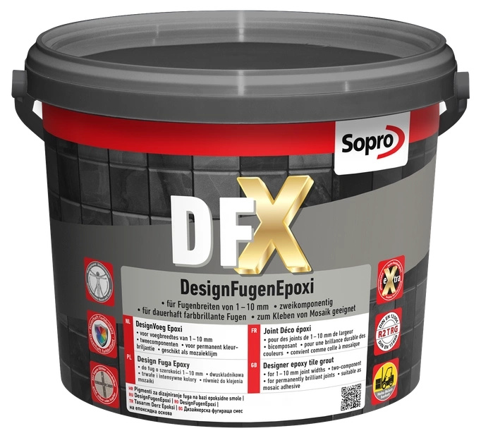 Design Sopro DFX 15 šedá epoxidová šedá 3kg 1205
