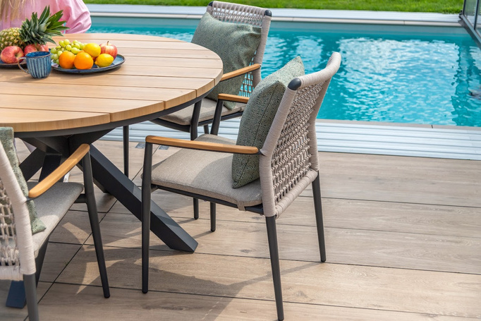 Stół ogrodowy Zefiro 130 cm BOLZANO aluminium - EKSPOZYCJA