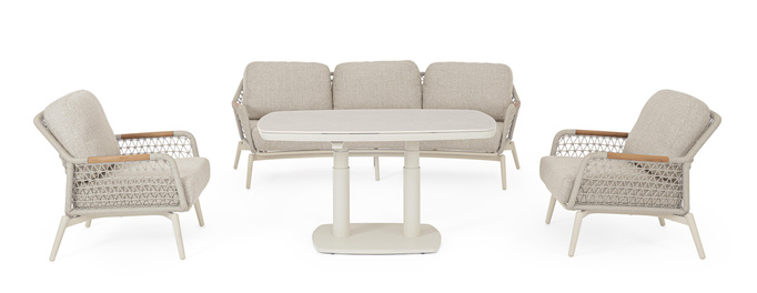 Stół ogrodowy 135cm x 83cm BOLZANO Tacito beżowy