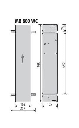 MCJ Rama montażowa do kontenera 798x162x155 mm