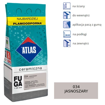Atlas Ceramic Fugue - 034 Světle šedá 5 kg