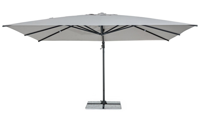 Parasol ogrodowy 300x300cm BOLZANO Ibis aluminium jasny szary
