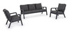 BOLZANO Zestaw mebli ogrodowych sofa + 2 fotele Titano antracytowy 