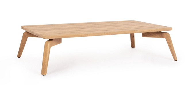 Stolik kawowy ogrodowy w kolorze naturalnego drewna BOLZANO Tivoli beżowy  120x70x30 cm
