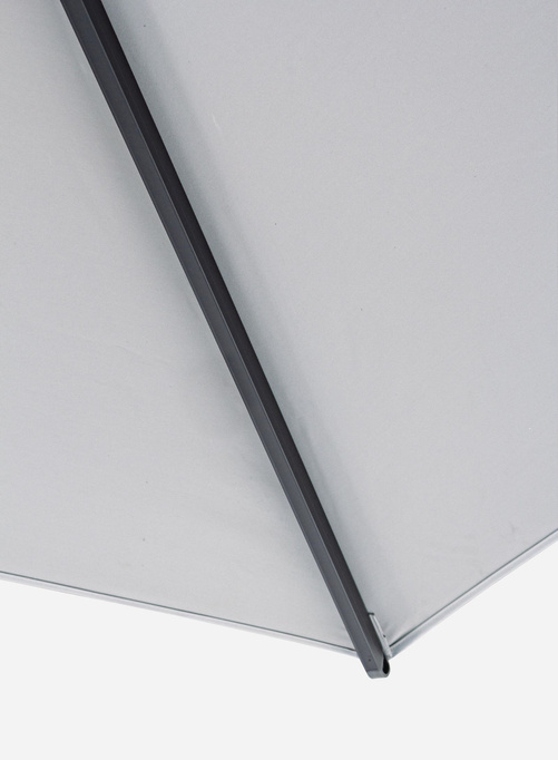Parasol ogrodowy 400x400cm BOLZANO Ibis aluminium jasny szary