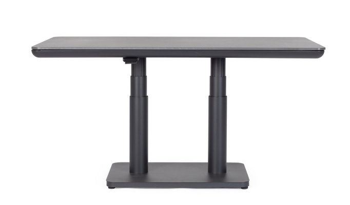 Stół ogrodowy 140X80X51/72 BOLZANO Massimo aluminium antracyt