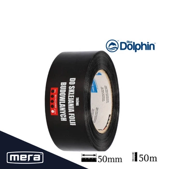Konstrukční fólie nalepená páska 50 mm x 50m modrý delfín