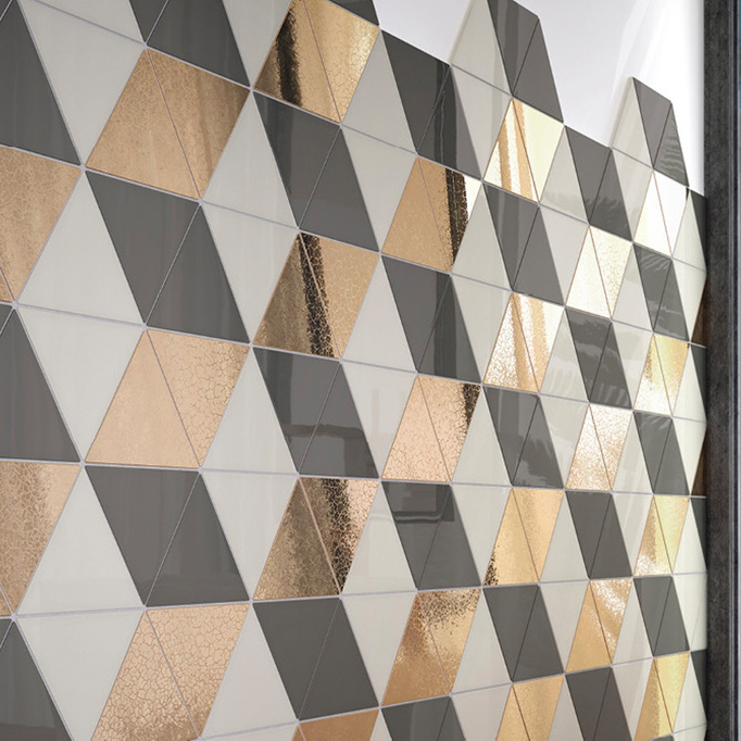Płytka Equipe Triangolo Dark Grey ścienna połysk 10,8 x 12,4 monokolor szary