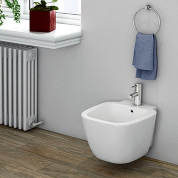 RAK One bidet wiszący ukryte mocowania biały połysk EL08AWHA / ONBI00005.