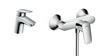Bateria umywalkowa niska + bateria natryskowa Hansgrohe chrom