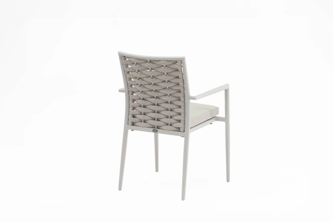 Krzesło ogrodowe LOOP 58x55x143cm beżowe aluminium
