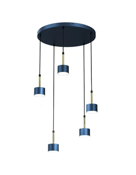 Lampa wisząca MILAGRO Arena MLP7775 niebieski/złoty