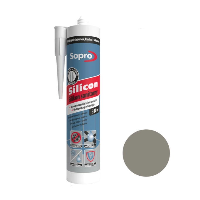 Sopro silikon sanitarny kamienny szary 22 310ml