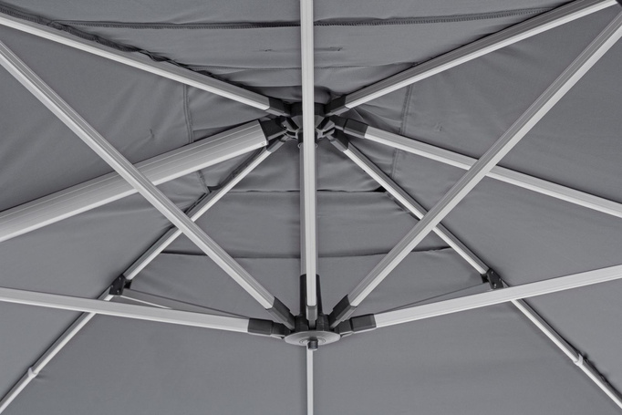 Parasol ogrodowy 300x400cm BOLZANO Ibis aluminium szary