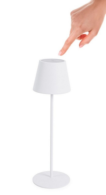 Lampa ogrodowa LED BOLZANO Etna H38 biała metalowa 38 cm