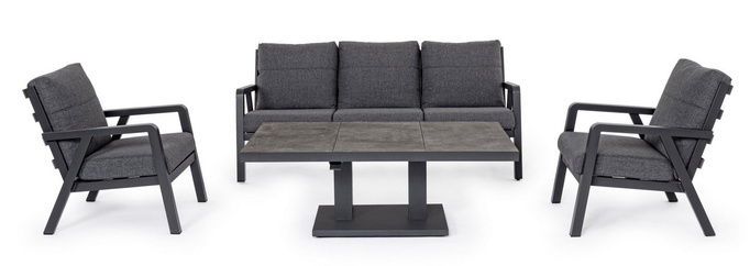 Stół ogrodowy/ława 2w1 BOLZANO Titano 140x85 cm antracytowy