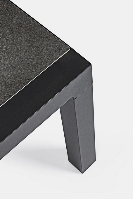 Stolik kawowy ogrodowy 120x70cm BOLZANO Kanva aluminum  antracyt