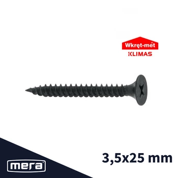 WKRĘT-MET WKRĘTY DO PŁYT GK DO METALU 3,5X25 (1000 szt.)  KSGM-35025
