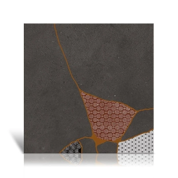 Fioranese Kintsugi Tile Japonsko Hibi Darkness Wall-Pogowe Mat 60,4x60.4 10 mm napodobování Stone Mix