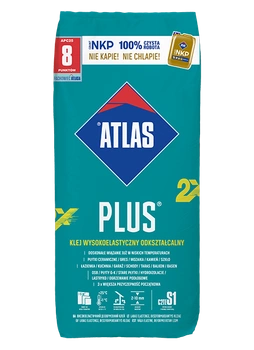 Atlas PLUS klej wysokoelastyczny odkształcalny 2-10 mm, C2TE S1 25kg