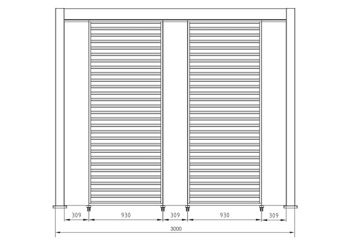 Panel pionowy do zadaszenia BOLZANO Roma 30,9 cm beżowy