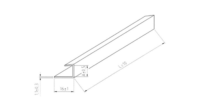 Uzavření profilu J 12,5 mm pro desky GK 3M