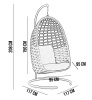 Kokon wiszący – huśtawka HUG antracytowy aluminium