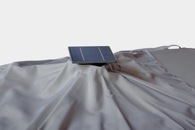 Parasol ogrodowy 3m x 3m BOLZANO Ibis LED jasny szary