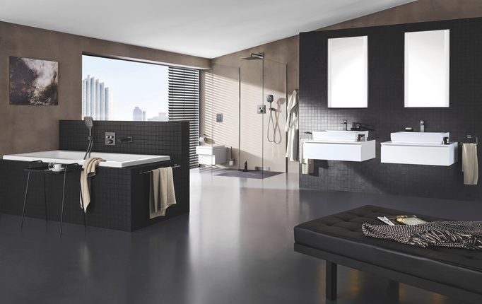 GROHE Skate Cosmopolitan S - przycisk uruchamiający do spłuczki podtynkowej  37535AL0 brushed hard graphite